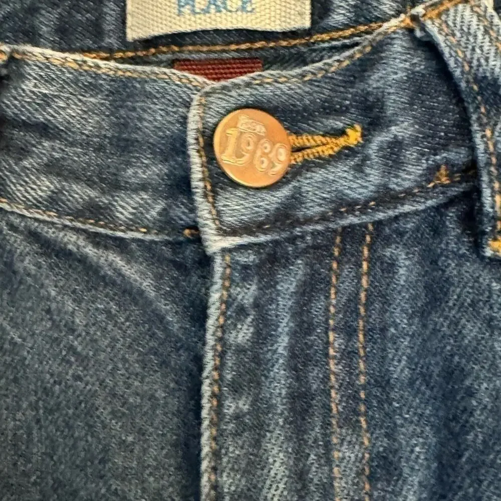 The Children’s Place Straight Blue Denim Jeans Boys 12 Adjustable Waist Blue